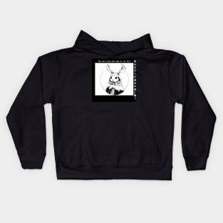 Cute Fanged Bunny / Jackalope Kids Hoodie